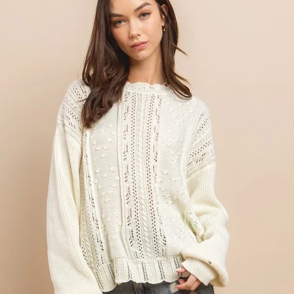 41 Boho Embroidery Sweater Top - Picture 5 of 6